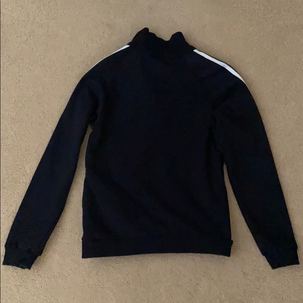 Adidas Half Zip Pullover Jacket Black Striped M - image 4